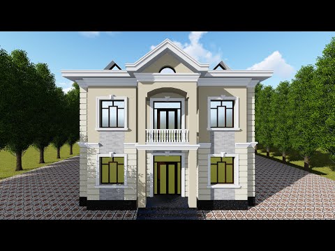 11x12 double story house ikki qavatli uy двухэтажный дом hi tech modern house