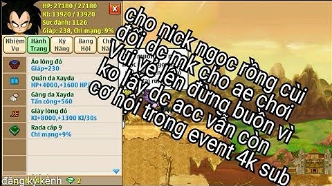 Quẩy cùng ae nr Cho Nick Ngọc Rồng cùi