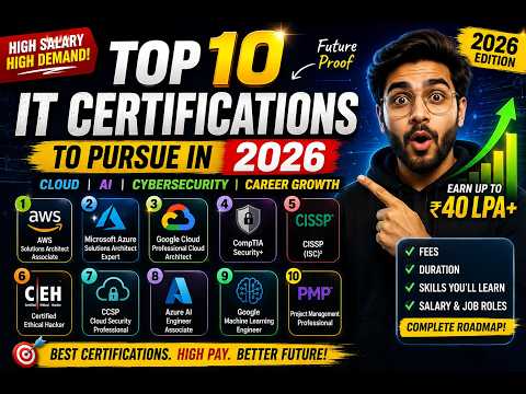 🚀 Top 10 Highest Paying IT Certifications for 2026 | Salary, Fees, Roadmap & Career Guide