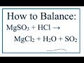 Balancing Chemical Equations Concepts