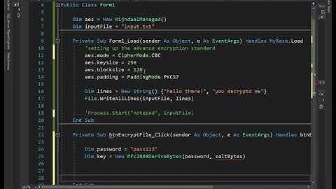 VB161-1 - VB.NET File Encryption - Part 1