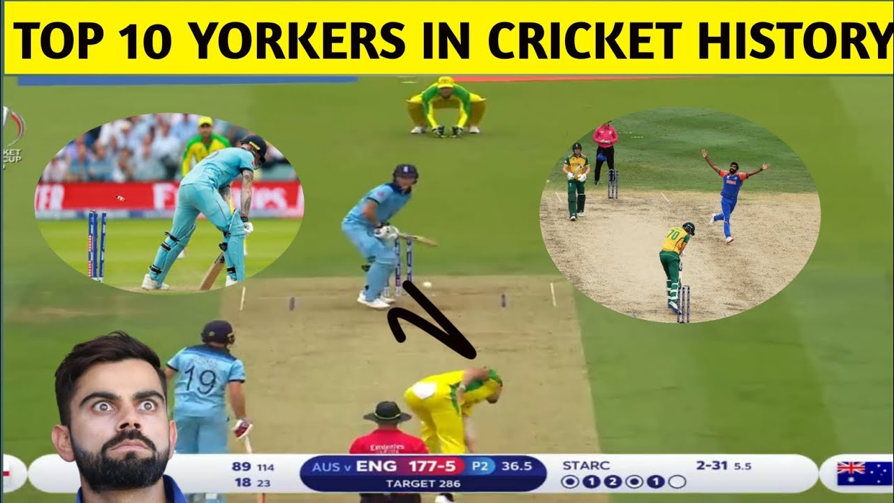 TOP 10 BEST YORKERS IN CRICKET HISTORY #BHUMRAH#VIRATKOHLI - YouTube
