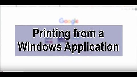 Google Cloud Print - Any Windows Application