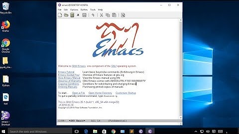 How to Install Emacs on Windows 10