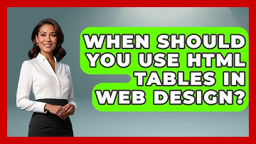 When Should You Use HTML Tables in Web Design? | Simple HTML Studio News