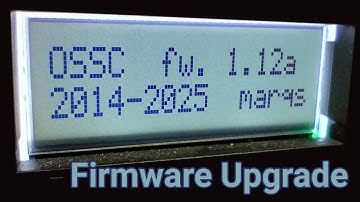 Upgrading OSSC from 0.xx Firmware to 1.xx Firmware