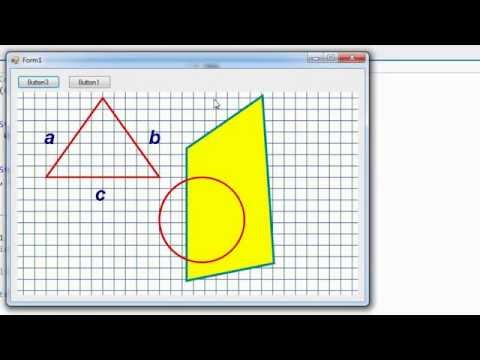 VB.net - Графика (рисуем линии, многоугольники, круги и буквы)