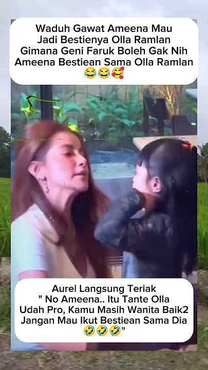 detik2 aurel syok ameena mau gayanya sama olla ramlan😱#aurel#ameena#shorts#shortvideo#shortsfeed