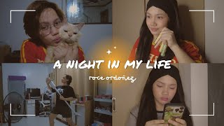 a night in my life (cleaning, editing, filming, playing) | Roce Ordoñez