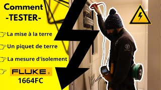 ⚡Tuto : COMMENT TESTER La mesure d'isolement et le piquet de terre ! #FLUKE #FLUKE1664FC