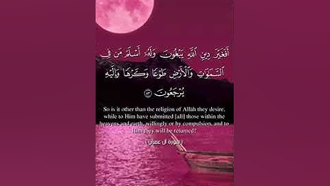 سورة آل عمران من 81 الى 85