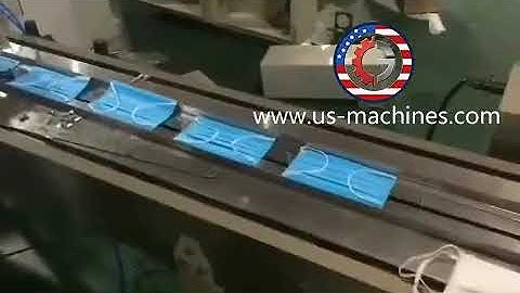 Mask ear loop folding feeding flow pack film wrapping sealing packing machine