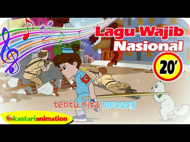 Lagu Wajib Nasional Indoneisa Raya 20 menit bersama Diva Animasi Anak | Kastari Animation Official class=