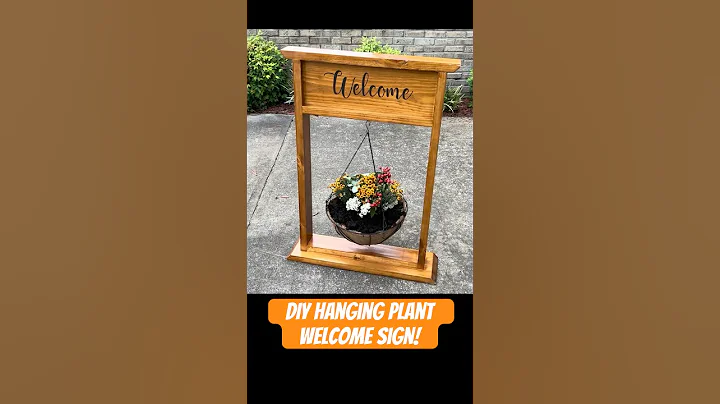 Hanging Plant Welcome Sign #decor #woodworking #decor #falldecor #frontporch #howtomake  #easy