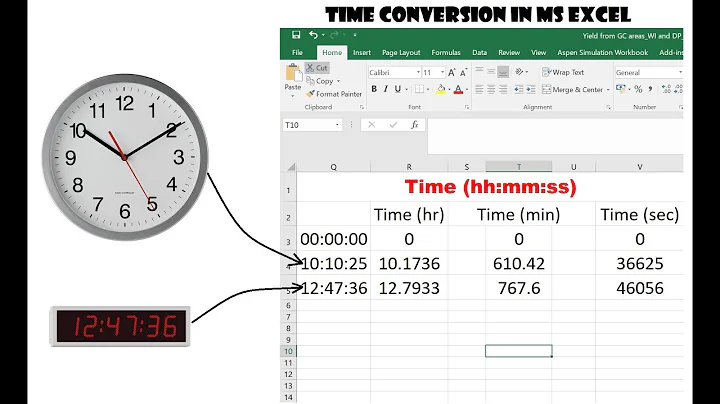 How to convert time in HH:MM:SS format into decimal number, hours, minutes or seconds in MS Excel
