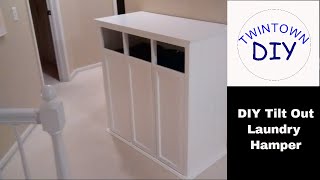 This video shows to make a 3 bin laundry hamper cabinet. This woodworking project uses minimal power tools. The design could ...