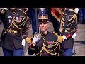 Hell march  parade of the french armed forces during the bastille day  macron and trump