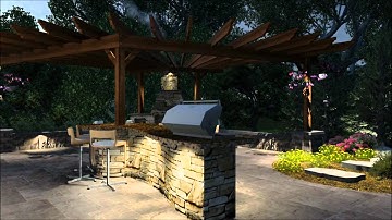 3D Patio and Pool Animation