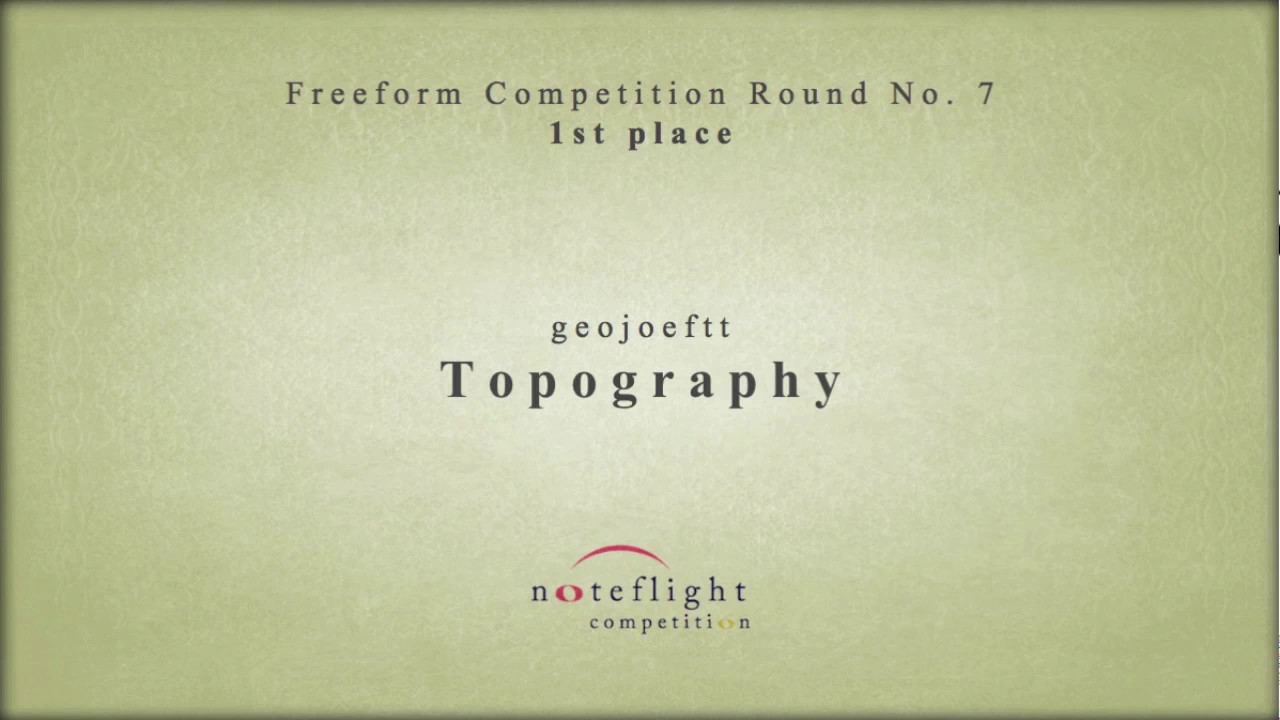 Freeform Competition Round 7 (1st Place) - Topography by geojoeftt