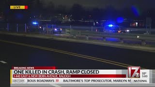 1 dead in crash on I-440 east in Raleigh