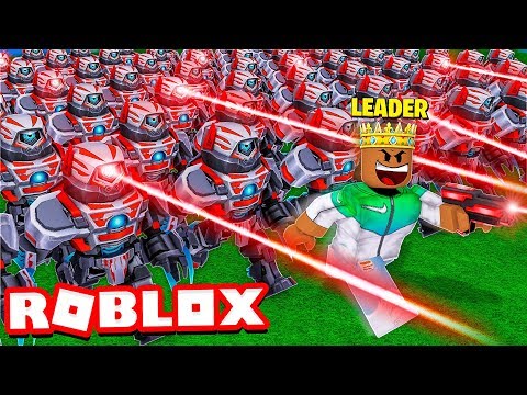 I Became King And Built The Biggest Robot Army In The World Roblox Youtube - we became leaders of a roblox army