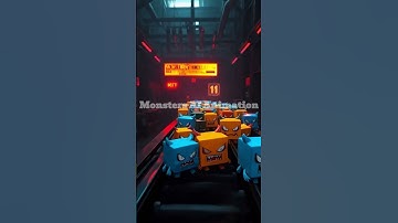 ✅ Factory of Blinking Cube Monsters — Satisfying Loop! ⚙️👹