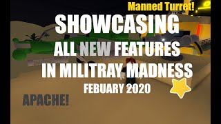 [APACHE & MANNED TURRET!] SHOWCASING ALL THE NEW FEATURES IN MILITARY MADNESS| Febuary 2020 screenshot 5