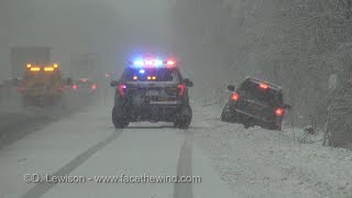 Intense Nor&#39;Easter - Blizzard Conditions in NY - March 2, 2018