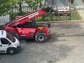 Manitou mt-x1840 ile çatı katından malzeme indirme