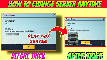 HOW TO CHANGE SERVER ANY TIME IN PUBG BEFORE 60 DAYS MULTIPLE TIMES | HOW TO CHANGE SERVER IN PUBG