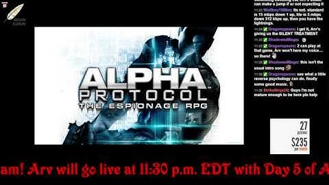Arv streams Day 5 of Alpha Protocol--first playthrough!