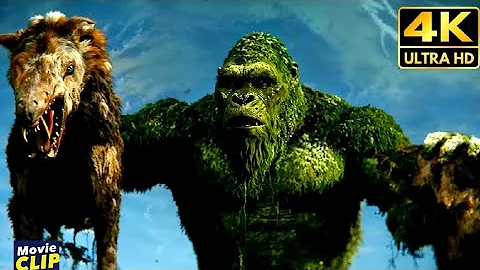 King Kong chased by a Pack Scene 4K Full Scene (2024) Godzilla x Kong Movie
