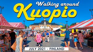 Summerwalk around Kuopio City Centre, July 2021, Finland [4K]