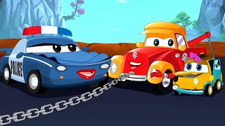 Slippery Slope, Car Cartoon Videos and Vehicles for Kids