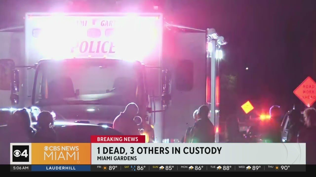 1 dead, 3 in custody after Miami Gardens shooting - YouTube