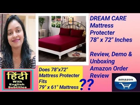 dream-care-mattress-protecter-review-unboxing-and-demo-amazon-order-review-in-hindi