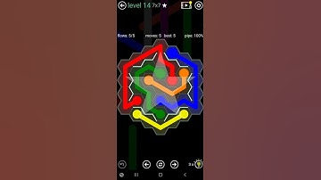 How To Solve Flow Free Hexes Courtyard Pack Level 14 7x7 Board Walk Through Solution Walkthrough