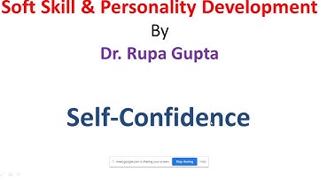 Self-Confidence By Dr. Rupa Gupta