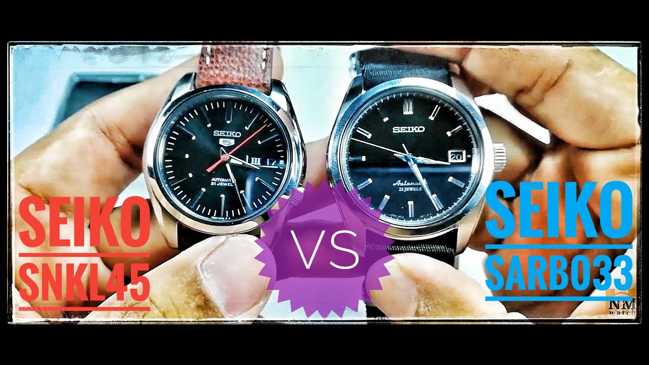 Seiko SARB033 vs Seiko SNKL45: Which one's the better deal? #seiko  #seikosarb033 #vario - YouTube