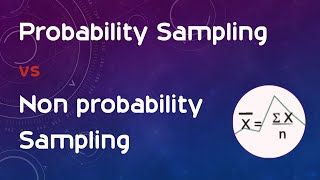MHH Statistica Probability Sampling vs Non Probability Sampling