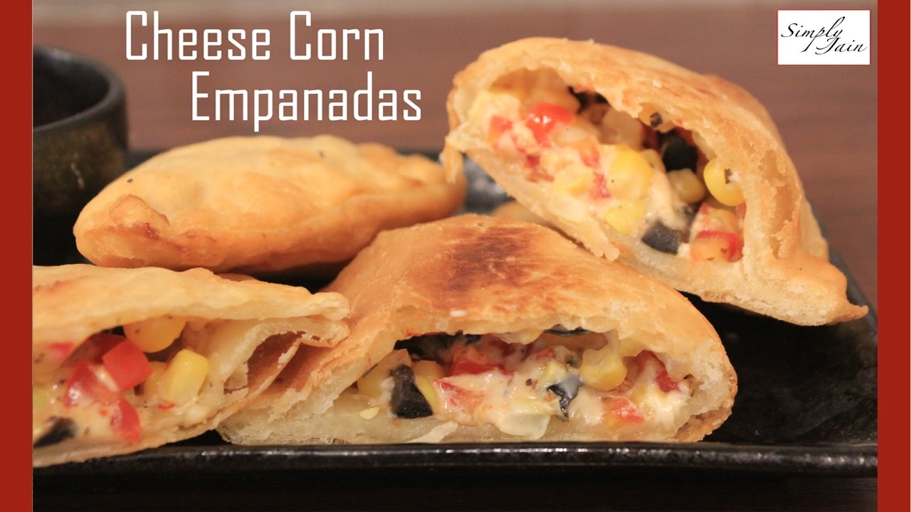 Cheese Corn Empanadas | How To Make Cheese Corn Puff | Starters & Snacks | Simply Jain