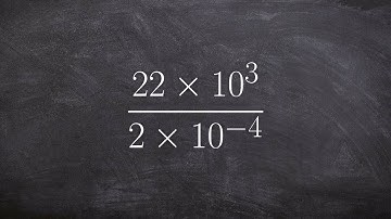 Dividing two numbers in scientific notation then rewriting answer in scientific notation