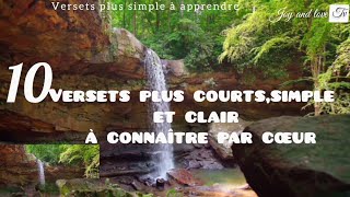 10 versets bibliques plus courts et simple à garder ♥️  -- 😲pour Booster ton intimité avec Dieu ✝️