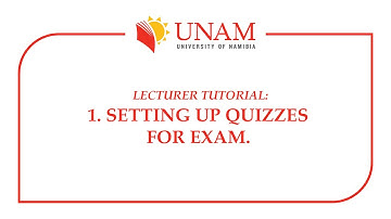 1.  Setting up quizzes for exam