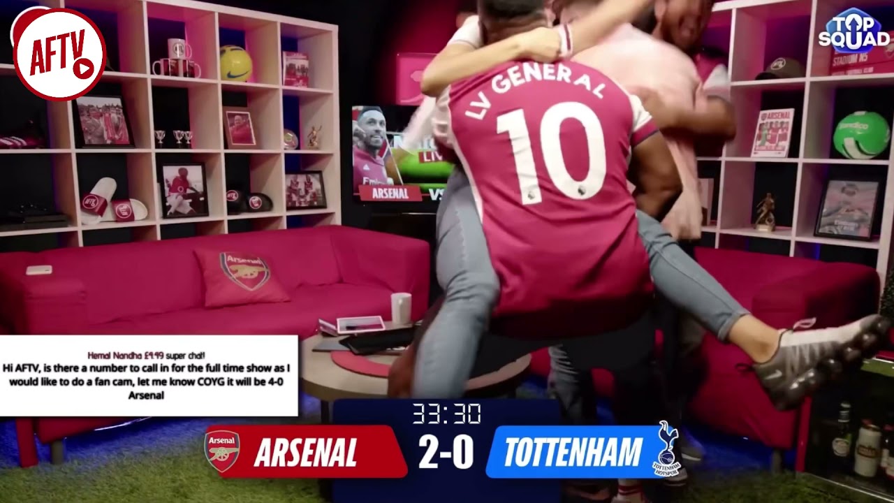 Furniture goes flying at AFTV after Saka makes it 3-0