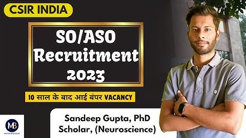 CSIR SO/ASO Recruitment 2023 | Govt. Jobs💥 | 444 Posts | CSIR India