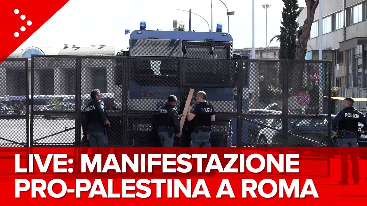 LIVE Roma, manifestazione pro-Palestina non autorizzata. Città blindata: diretta video