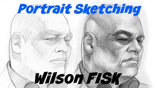Portrait Sketching Wilson FISK. Marvel&#39;s Daredevil. Beginner Friendly. How to Draw.