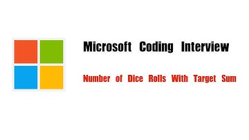 Microsoft Coding Interview Question | Leetcode 1155 | Number of Dice Rolls With Target Sum