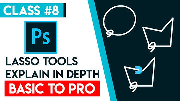 How to make selection with lasso tools in Photoshop for Beginners in Hindi / Urdu - Class - 8